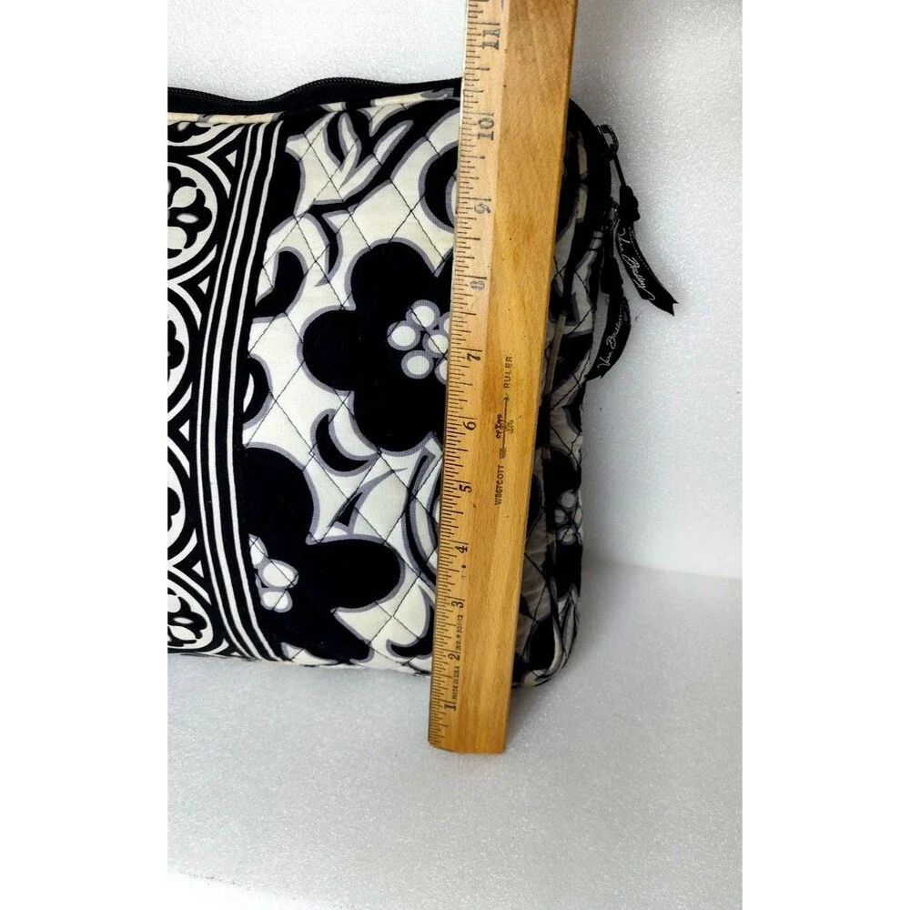 Vera Bradley Night and Day Retired Quilted Laptop Portfolio Case Black  & White